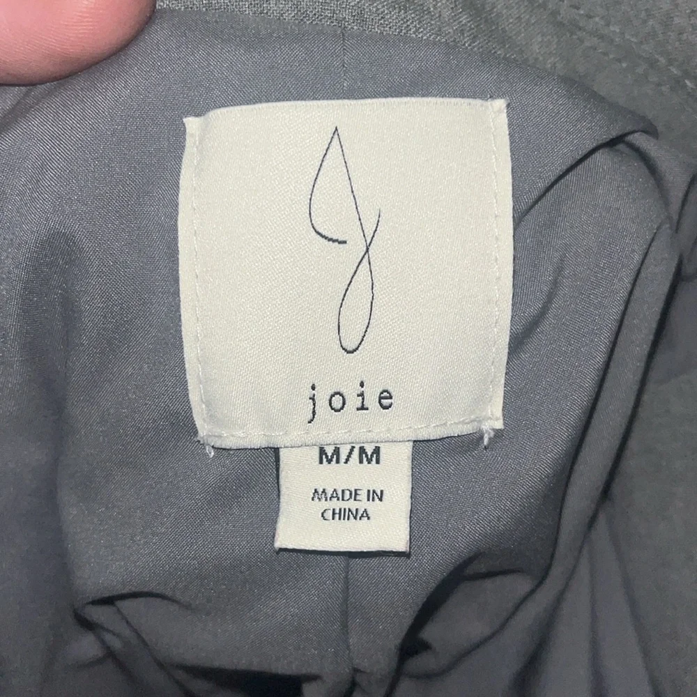 Joie Light Grey Long Open‎ Front Blazer.